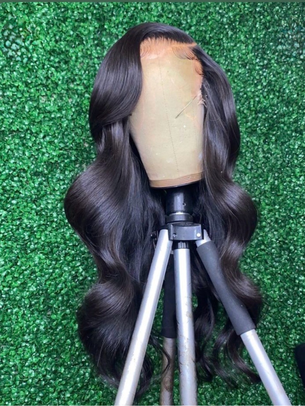 Premium Black Body Wave Lace Front Wig - Pinky The Hair Plug